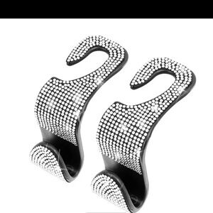 2pcs Artificial Diamond Car Hook✨